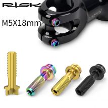 Risk 2 Stück M5 x 18 mm Titan-Befestigungsschrauben für Fahrrad, Bremshebel, Sitzrohrklemme, vorderer Zifferblatt-Klemmring, MTB, Rennrad-Vorbauschrauben