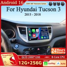 Android 16 Carplay Auto 2K Für Hyundai Tucson 3 2015 - 2018 Autoradio Multimedia Videoplayer Navigation Stereo GPS WIFI 4G BT