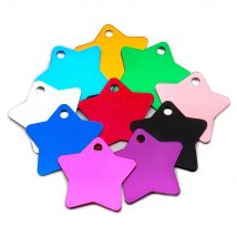Großhandel 100 Stück Aluminium Blanko-Anhänger Kleine Stern-Namensschilder Charms Anhänger DIY für Halsketten Armbänder Schmuckherstellung Zubehör