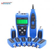 NOYAFA NF-388 Probador de cables de teléfono LAN de red multiusos 8 conectores de prueba de extremo lejano, caza 5E, rastreador de cables 6E medir la longitud del cable