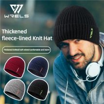 WRELS Winter Warme Mütze Gestrickte Samt Verdickte Pullover Hut Samt Verdickte Pullover Hut Winddicht Winter Camping Klettern Kappe