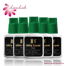 5 bottiglie 10ml Corea IBeauty Ultra Super Colla Estensioni ciglia 2S Asciugatura rapida IB Tappo verde Colla per ciglia Strumenti per il trucco Negozio di bellezza