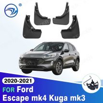 4pcs Auto Paraspruzzi Per Ford Escape mk4 Kuga mk3 2020 2021 Paraspruzzi Paraspruzzi Parafanghi Paraspruzzi Anteriore Parafango Posteriore flares