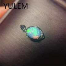 Mode Silber Opal Anhänger mit Opal Edelsteinen 7mm * 9mm 100% natürlichen Opal Anhänger massiv 925 Silber Opal Schmuck