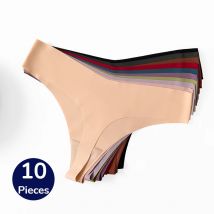 Poblador 10 Teile/satz Damen Höschen Mode Einfache Nahtlose Unterwäsche Atmungsaktive Tangas Sexy Dessous Bequeme Sport G-Strings