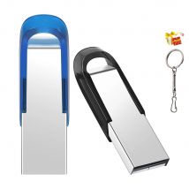 Silberner USB-Flash-Laufwerk aus Metall, 128 GB, Memory Stick, 64 GB, Hochgeschwindigkeits-Stick, 32 GB, kostenloser Schlüsselanhänger, U-Disk, 16 GB, 8 GB, 4 GB, Blau, Schwarz