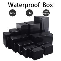 ABS Wasserdichtes Boxgehäuse Elektronisches Safe Gehäuse Kunststoffboxen Schwarzer Drahtanschlusskasten Kunststoff-Organizer IP67 Wasserdichtes Gehäuse