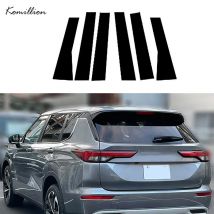 6 stücke Auto Fenster Säule Beiträge Tür Trimmt Abdeckung Glossy Schwarz Aufkleber für Mitsubishi Outlander 2022 2023