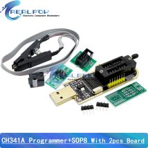 SOIC8 SOP8 Testclip für EEPROM 93CXX / 25CXX / 24CXX + CH341A / CH341B 24 25 Serie EEPROM Flash BIOS USB Programmiermodul