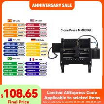 Kit Clone Prusa MMU3 per Prusa i3 MK3/MK3S/MK3S+/MK4, Scheda di Controllo MMU per Stampa Multimateriale e Multicolore per Stampante 3D