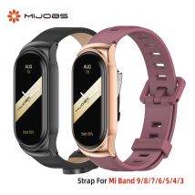 Strap for Mi Band 10 9 8 7 6 5 4 3 Bracelet Silicone Wristband for Xiaomi Mi Band 8 Metal Strap for Mi Band 7 Watchband Leather