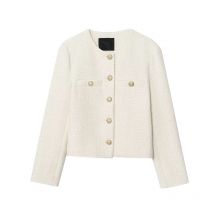YENKYE Hohe Qualität Französisch Elegante Kleine Duft Tweed Jacke Mantel Frauen Herbst Casual Straße Kurzen Mantel Langarm Outfits