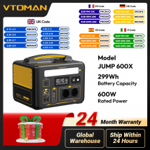 VTOMAN JUMP 600X Kraftwerke 299Wh LiFeP04 Batterie Notfall-Backup Hochleistungsnetzteil Campingausrüstung Generator