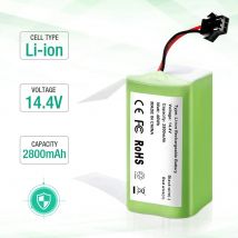 🆕 Batería de iones de litio de 14,4 V y 6800mAh para Conga 990 1090 Tesvor X500 Ecovacs Deebot N79 N79S DN622 Eufy RoboVac 11 11S RoboVac 30