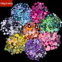 160g/5,64oz achtfarbiges und mehrfarbiges Perlen-Mischset. Jede Farbe ist einzeln verpackt für die DIY-Schmuckherstellung