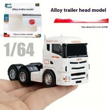 1:64 Alloy Truck Cab Modell, Retro-Stil mit Pull-Back-Motor-Aktion, perfektes Kinderspielzeug, Miniatur-Sammlerartikel