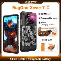 RugOne Xever 7 5G Rugged Phone Android 15 Smartphone 512GB ROM 12+12GB RAM 6.67" 120Hz AMOLED NFC 5500mAh Swappable Battery