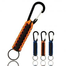 Factory Direct Sales Handmade Woven Paracord Keychain, Aluminum Quick-release Paracord Carabiner, Laser Logo Keychain
