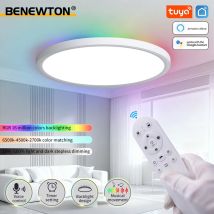 TUYA Lampada da soffitto RGB Luce che scorre 36-28W 220V Dimmerabile con APP Alexa Telecomando vocale Smart WiFi Plafoniera per la casa