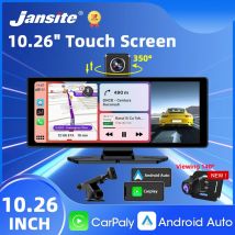 Jansite 10.26 "4k DVR Wireless Carplay & Android Auto Dash Cam GPS Navigation 24h Park Monitor Nachtsicht Rückspiegel