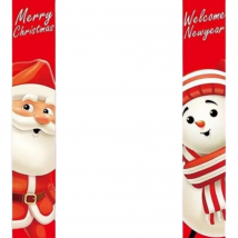 PATIMATE Christmas Door Banner Porch Sign Christmas Decoration For Home Christmas Pendant Merry Christmas Ornaments 2022 Navidad