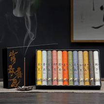 12 tipi di incenso naturale per scatola di legno di sandalo Osmanthus incenso stick profumo domestico aroma cerimonia di benedizione preghiera Buddha Censo
