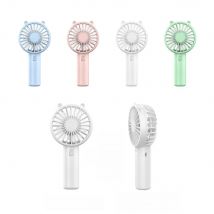Mini ventilatore portatile USB ricaricabile con base da scrivania Piccolo dispositivo di raffreddamento per ciglia per trucco per donne Ragazze Uso per ufficio all'aperto Bianco