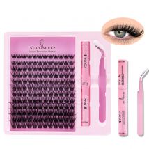 DIY Wimpern Cluster Mixed Tray Faux Mink Lash Individuelle Wimpernverlängerung DIY zu Hause mit Bond und Seal Lash Pinzette