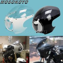 Motorrad Cafe Racer Scheinwerfer Verkleidung 5-1/2 "Front licht Maske Abdeckung für Harley Chopper Bobber Sportster Dyna Softail Yamaha