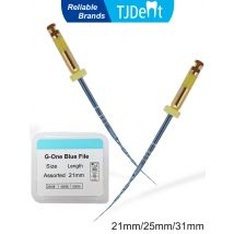 TJDent Dental G-one Blue File Root Canal Use Rotary Heat Activated Endodontic Files 21/25/31mm Nickel Titainium Dentistry Tools