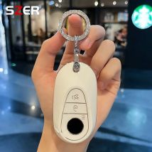 TPU-Autoschlüsselhülle für Mercedes Benz 2022, C S-Klasse, W206 W223 S350 C260 C300 S400 S450 S500 Schlüsselgehäuse-Schutz, Schlüsselanhänger