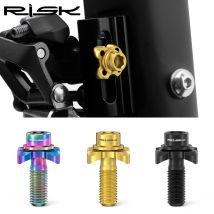 RISK M5 Road Bike Front Derailleur Fixing Bolts Washer GR5 Spacer Ultralight Titanium Alloy Screw Transmission Concave Gasket