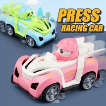 Drücken und gehen Auto Spielzeug Rennwagen Spielzeug niedlichen Helm Augen maske zurückziehen Auto Spielzeug Anti-Fall Spielzeug Halloween Weihnachten Geschenke für Jungen Mädchen zurückziehen