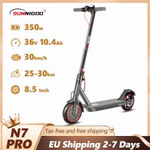 Hulajnoga elektryczna SUNNIGOO N7PRO 350W dla dorosłych z aplikacją, 36V 10.4Ah, e-hulajnoga, prędkość 30km/h, lekka, daleki zasięg 30km.