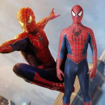 Disfraz de Spiderman para adulto, disfraz de superhéroe Spider Remy Toby Spider Man, disfraz de Halloween para hombres y mujeres