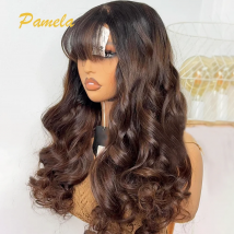 Ombre Blonde Loose Wave Lace Front Perücke Ombre 1B/4 Braun Gefärbte Echthaar-Perücken 13x4 HD Transparente Lace Frontal Perücken Mit Pony