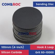100 stück 100mm 4-Inch Silicon Hartmetall Schleifen Discs Haken und Schleife Wasserdicht für Trocken oder Nass Schleifen grit 60 ~ 100 00