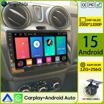 Autoradio Carplay Für Renault Dokker Lodgy Dacia 2012-2020 Navigation GPS Android Auto 2K Stereo Android 15 5G Bildschirm 4G Keine 2din