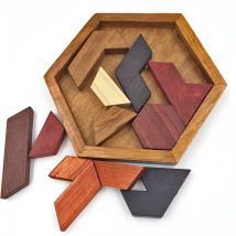 Montessori Wooden Toys Geometric Shape Intelligence Wooden Puzzle Brain Teaser Early Learning Educational Toys For Children