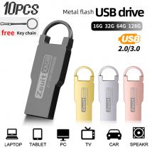 Zsuit 10 Teile/los USB Stick Mini Pen Drive 8G USB Flash Laufwerke 128GB Pendrive 64gb 32gb Metall Disk USB Individuelles Logo USB Flash Stick