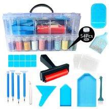 Diamant Malerei Doppel Schicht Perlen Container Koffer Perlen Lagerung Box Diamant Kunst Werkzeuge Malerei Dot Bohrer Stift Kunststoff Tablett