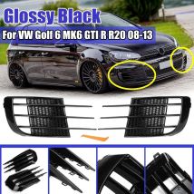 Auto Paraurti Anteriore Lampada Della Nebbia Griglia Spoiler Per VW Golf 6 MK6 VI GTI GTD R R20 2008-2013 Fendinebbia Sopracciglio Occhio Vento Coltello Trim