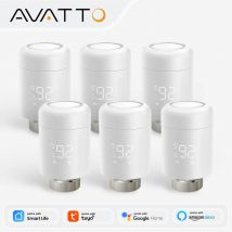 AVATTO Tuya 1-6PCS Wifi TRV Attuatore Del Radiatore Valvola Termostatica Valvola Del Radiatore Regolatore di Temperatura Supporto Alexa Google Casa