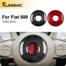 Adesivo in vera fibra di carbonio dura per Fiat 500 Abarth 595 Abarth 695 2008-2023 volante centrale per auto accessori per finiture interne