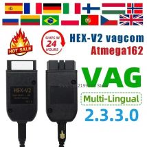 2025 VCDS VAGCOM interfaz VCDSCAN HEX V2 actualización 23,3,3 para VW para AUDI Skoda Seat herramientas de diagnóstico de coche en varios idiomas