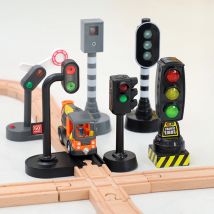 Neue Simulation Ampel Spielzeug Verkehrs zeichen Modell Straßen schild Kindergarten Kinder kleine Bahngleis Auto Zubehör Spielzeug X15-1