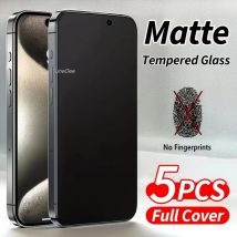 5 sztuk Matowych Foliów Ochronnych na Ekran do iPhone 17 16 15 14 Pro Max Szkło Hartowane do iPhone 13 12 11 Pro 6 7 8 Plus XR XS Max X