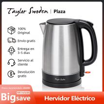 Hervidor de Acero Inoxidable de 1,7 L Tetera Electrica, Protección Contra Ebullición en Seco y Apagado Automático, Negro, 2200 W