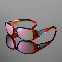 GM LUMIAS Damen-Sonnenbrille mit Strasssteinen, modisch, Y2k, Bonbonfarben, Outdoor, lässig, trendige Luxus-Markendesign-Sonnenbrille