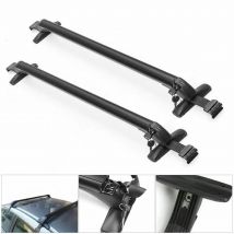 Portapacchi universale in alluminio nero per portapacchi per montaggio sul tetto dell'auto da 1 paio con portapacchi per auto con serratura superiore